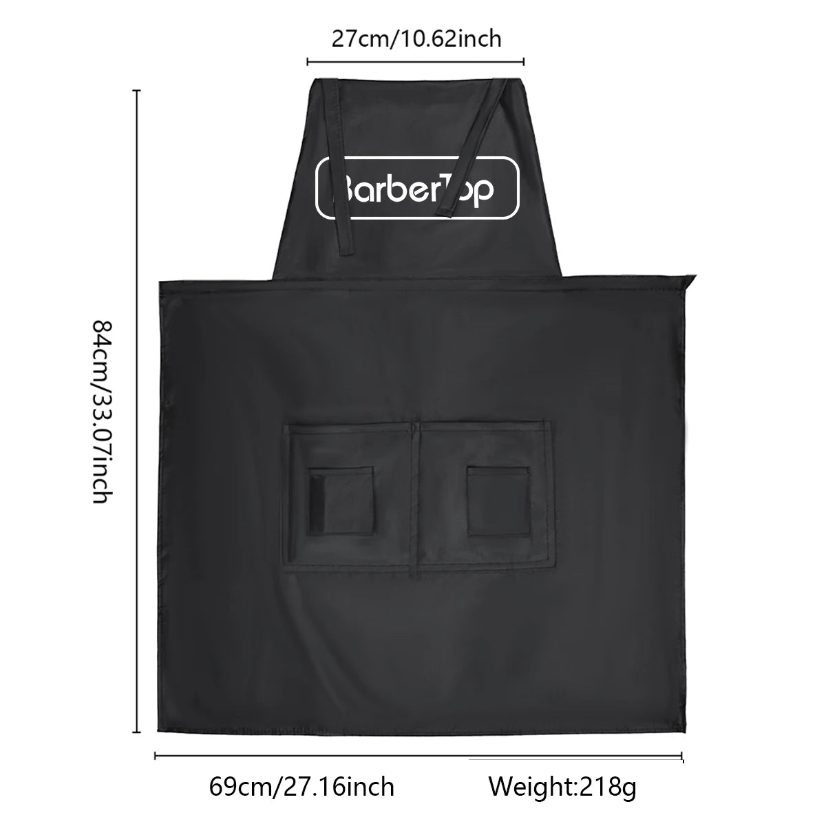 Tablier Noir de Coiffeur Étanche