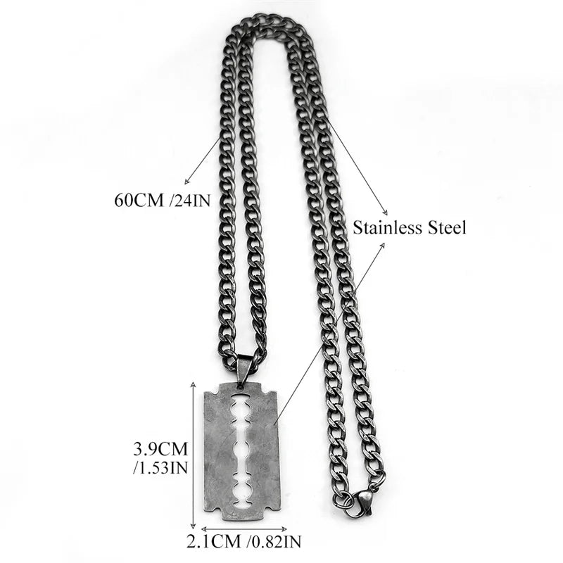 Collier Lame de Rasoir Noir