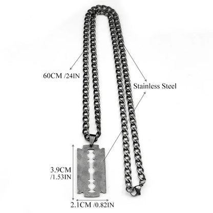 Collier Lame de Rasoir Noir