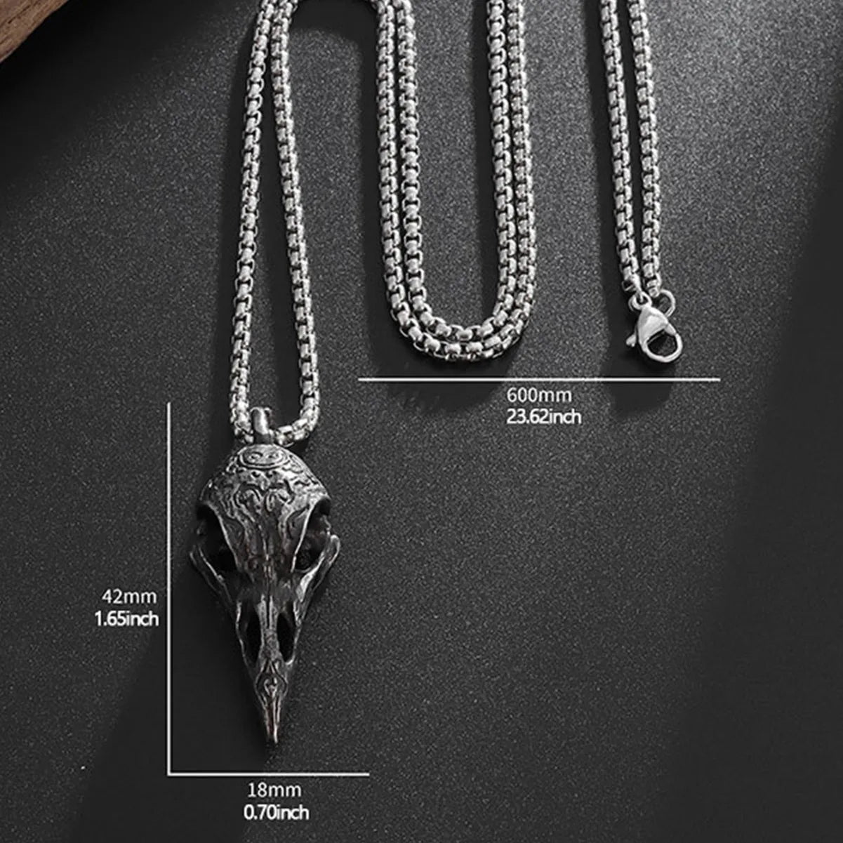 Collier Crâne de Corbeau