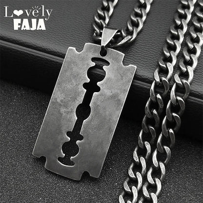 Collier Lame de Rasoir Noir