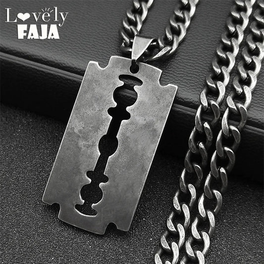 Collier Lame de Rasoir Noir