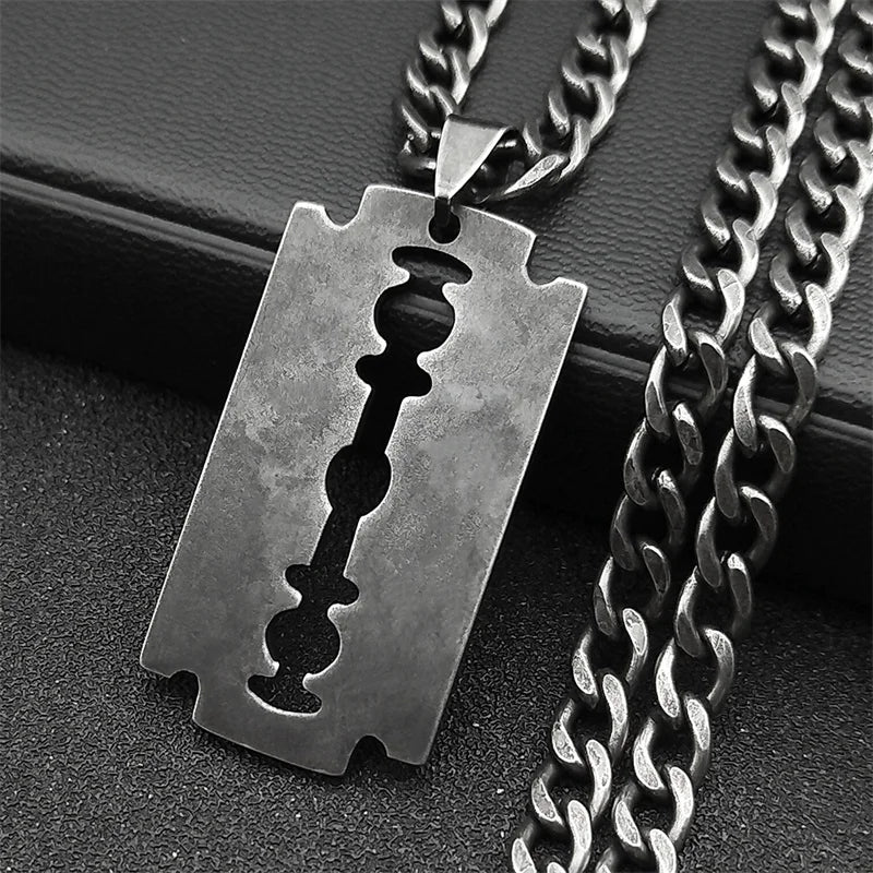 Collier Lame de Rasoir Noir