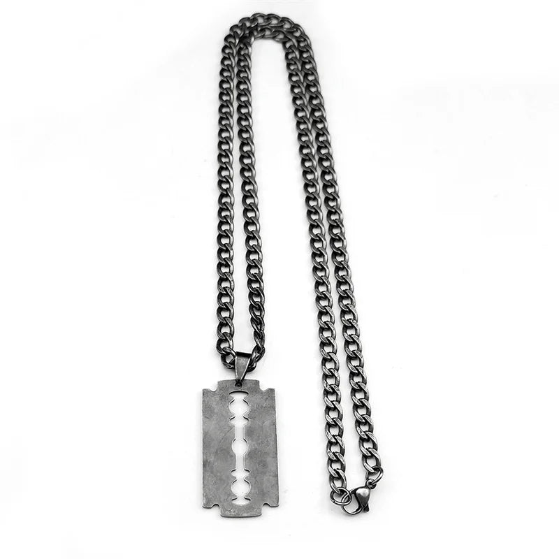 Collier Lame de Rasoir Noir