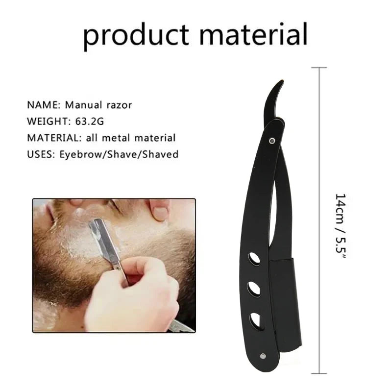 Rasoir Manuel de Barbier en Acier Inoxydable