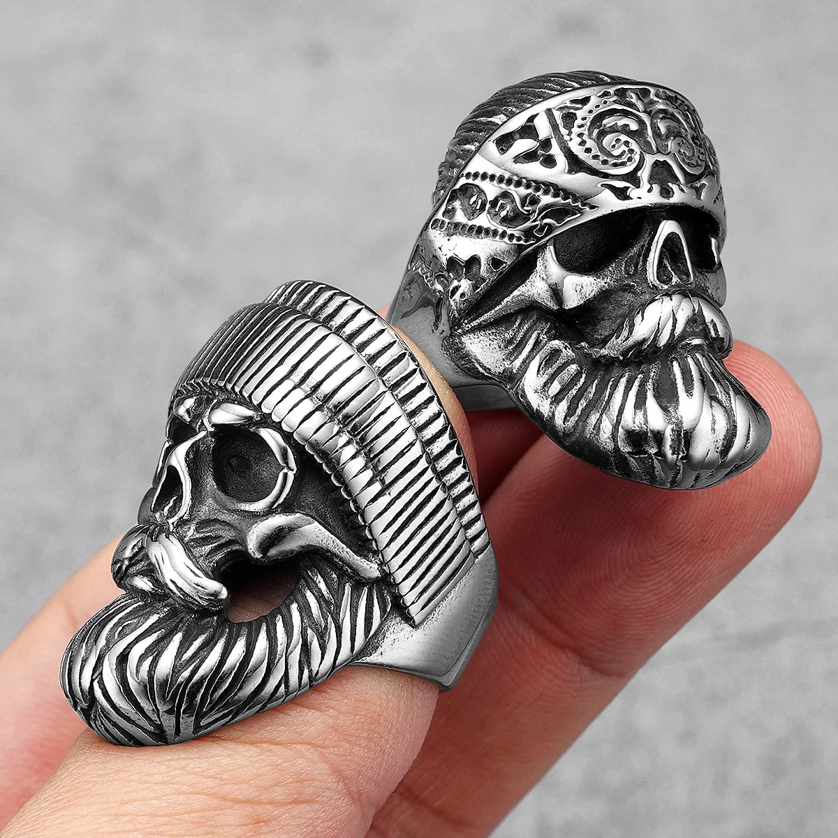 bague barber skull