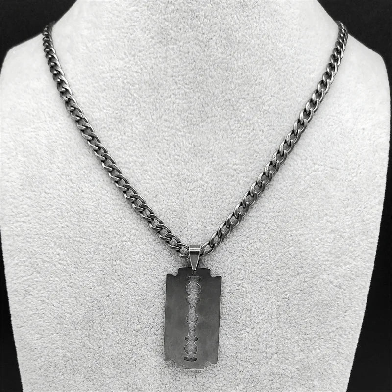Collier Lame de Rasoir Noir